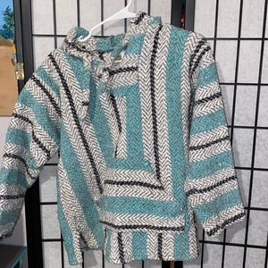 Earth Ragz pullover hoodie: blue and Gray